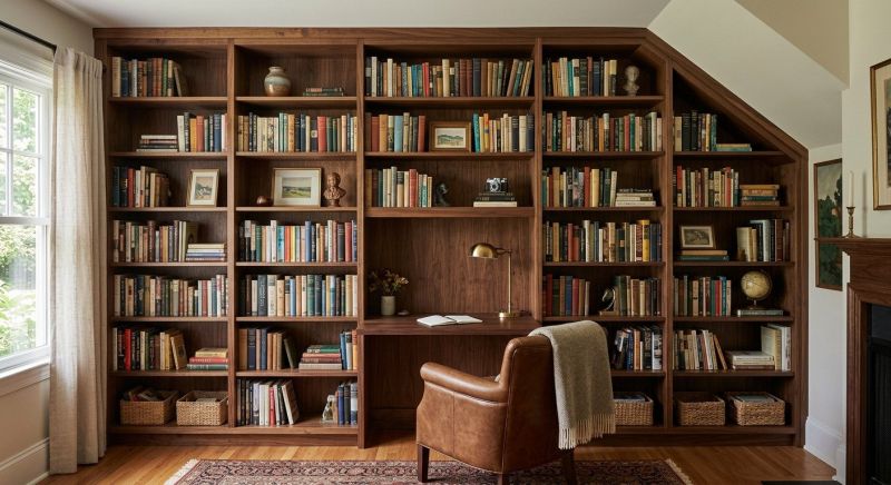 Custom Bookcase Installation in Woodbridge, VA
