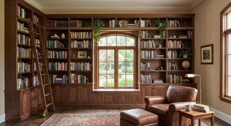 Custom Bookshelves Installation in Raleigh, NC