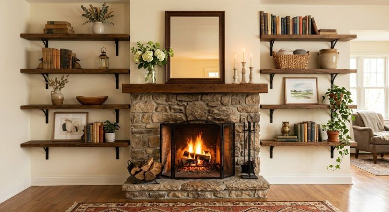 Fireplace Shelves Installation in Winston Salem, NC
