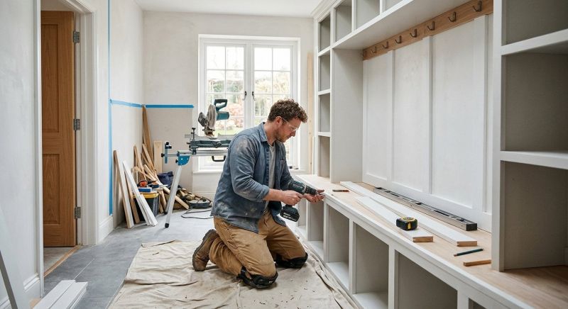 Mudroom Shelving Installation in Charlotte, NC